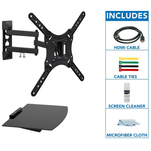 TV Mount - TV Wall Mount and AV Shelf Combo - Mount-It! - MI-894 TV Mount - TV Wall Mount and AV Shelf Combo - Mount-It! - MI-894