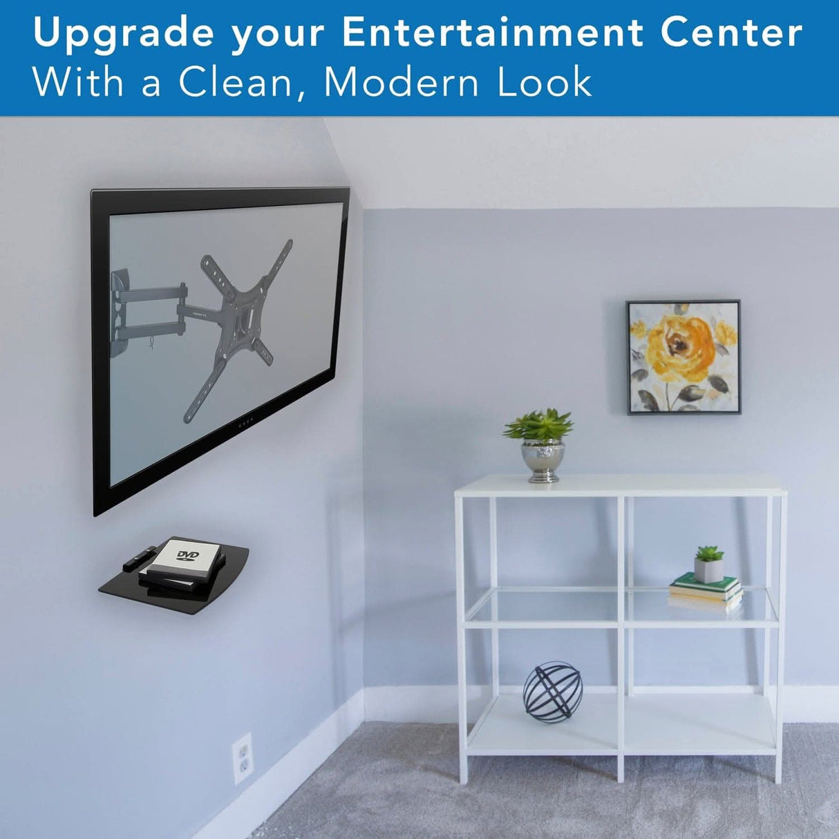 TV Wall Mount and AV Shelf Combo TV Mount - TV Wall Mount and AV Shelf Combo - Mount-It! - MI-894