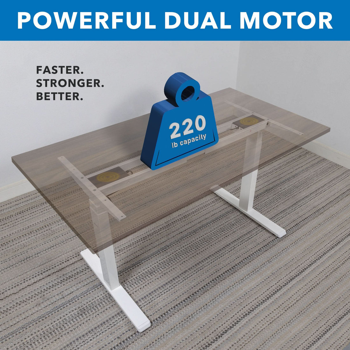 Ultimate Dual Motor Electric Standing Desk with 55" Tabletop Ultimate Dual Motor Electric Standing Desk with 55" Tabletop
