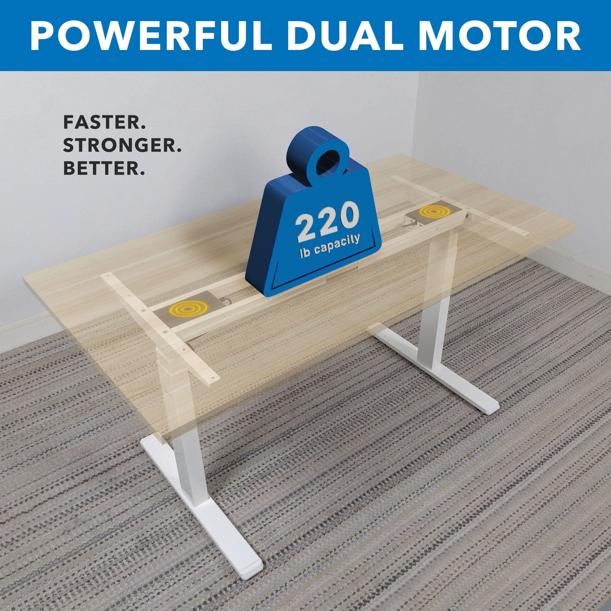 Ultimate Dual Motor Electric Standing Desk with 55" Tabletop Ultimate Dual Motor Electric Standing Desk with 55" Tabletop