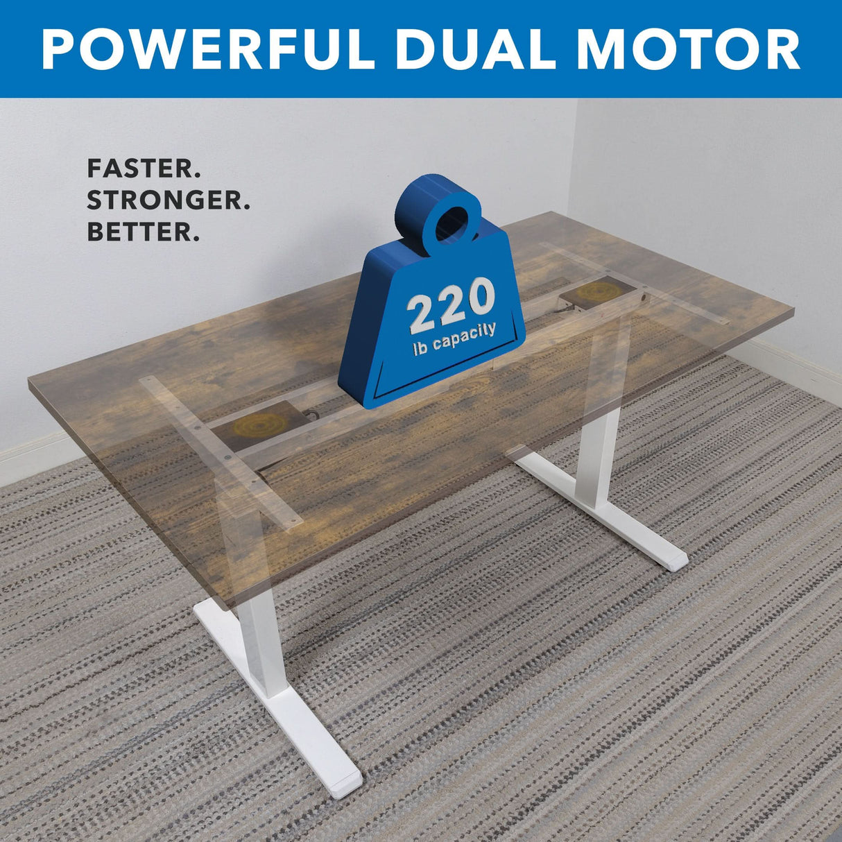 Ultimate Dual Motor Electric Standing Desk with 55" Tabletop Ultimate Dual Motor Electric Standing Desk with 55" Tabletop