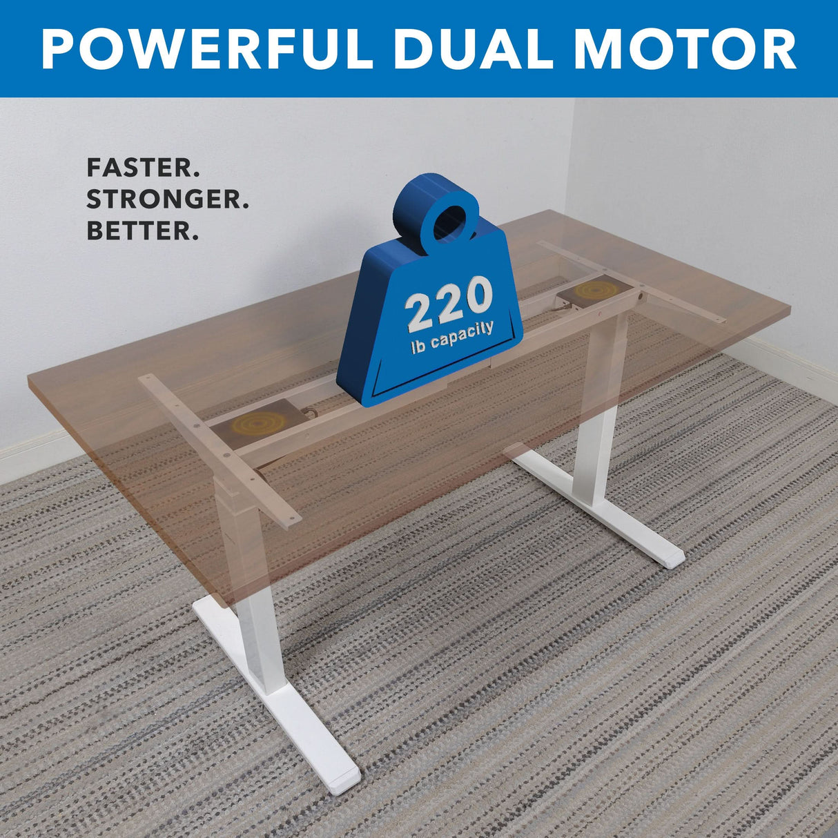 Ultimate Dual Motor Electric Standing Desk with 55" Tabletop Ultimate Dual Motor Electric Standing Desk with 55" Tabletop