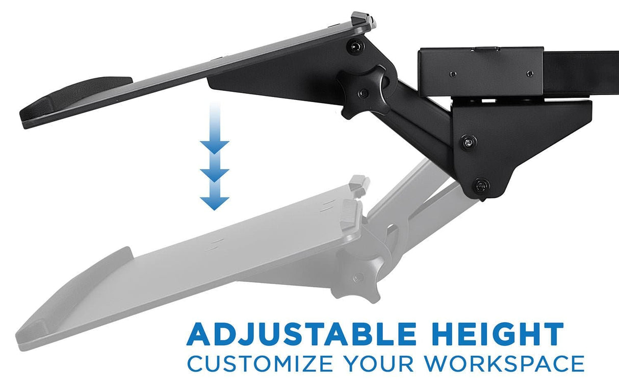 Under Desk Computer Keyboard and Mouse Tray Keyboard Trays/Mounts - Under Desk Computer Keyboard and Mouse Tray - Mount-It! - MI-7135