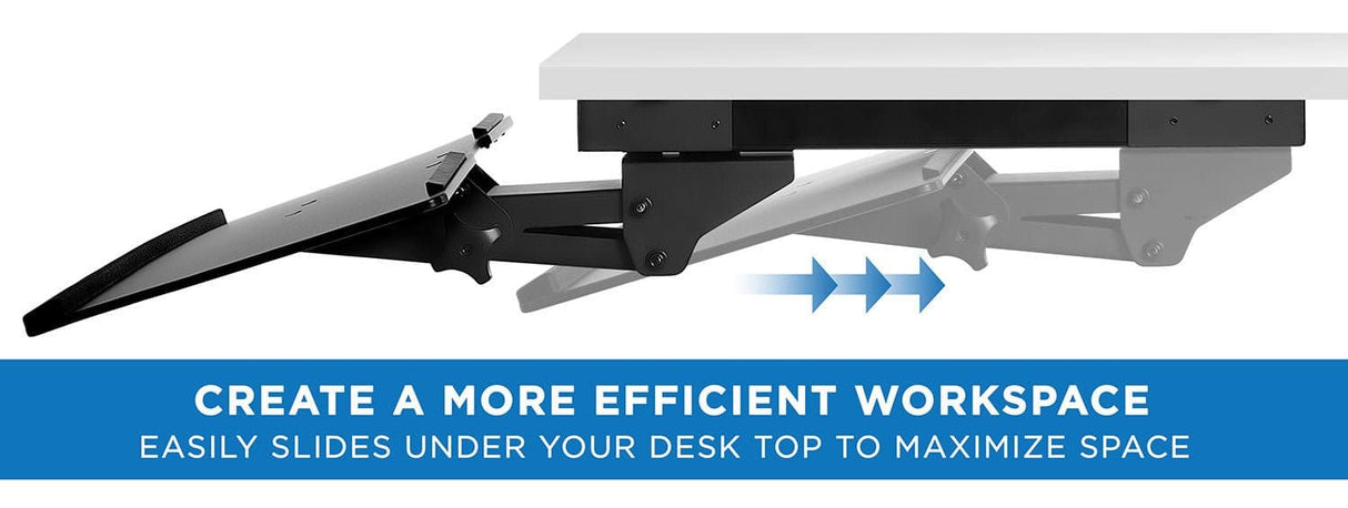 Under Desk Computer Keyboard and Mouse Tray Keyboard Trays/Mounts - Under Desk Computer Keyboard and Mouse Tray - Mount-It! - MI-7135