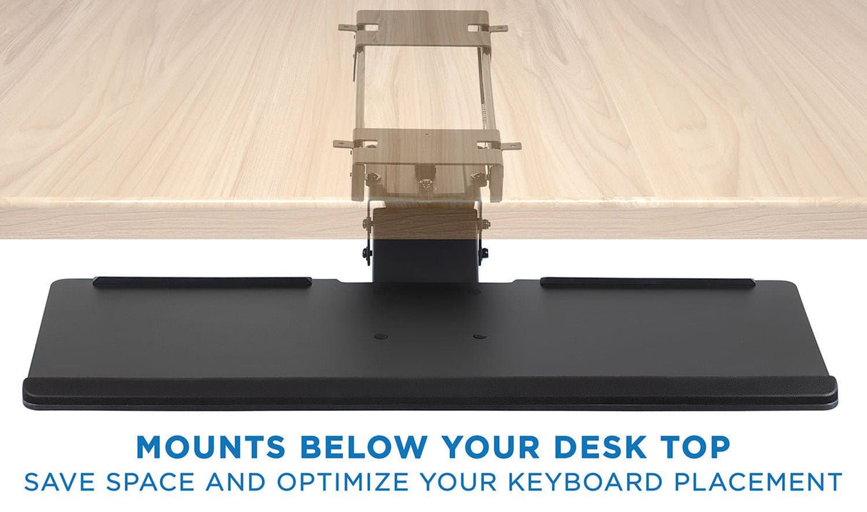 Under Desk Computer Keyboard and Mouse Tray Keyboard Trays/Mounts - Under Desk Computer Keyboard and Mouse Tray - Mount-It! - MI-7135