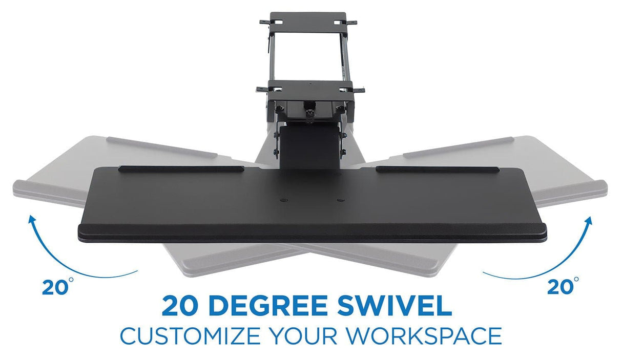 Under Desk Computer Keyboard and Mouse Tray Keyboard Trays/Mounts - Under Desk Computer Keyboard and Mouse Tray - Mount-It! - MI-7135