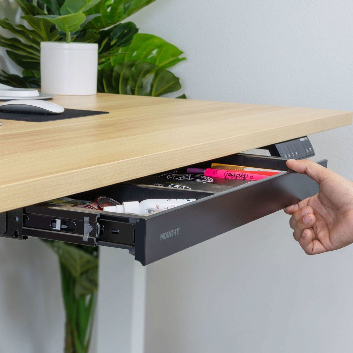 Under Desk Drawer - Shallow Desk Accessories - Under Desk Drawer - Shallow - Mount-It! -