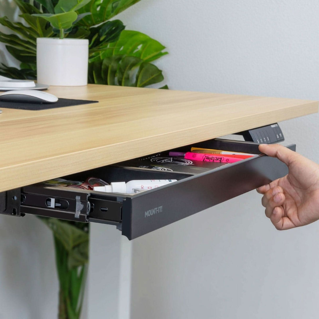 Under Desk Drawer - Shallow Desk Accessories - Under Desk Drawer - Shallow - Mount-It! -