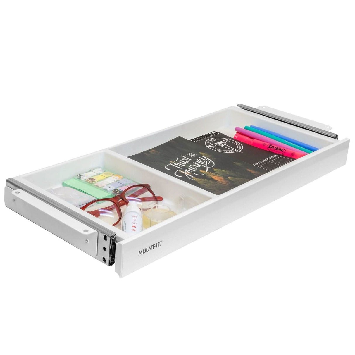 Under Desk Drawer - Shallow Desk Accessories - Under Desk Drawer - Shallow - Mount-It! -