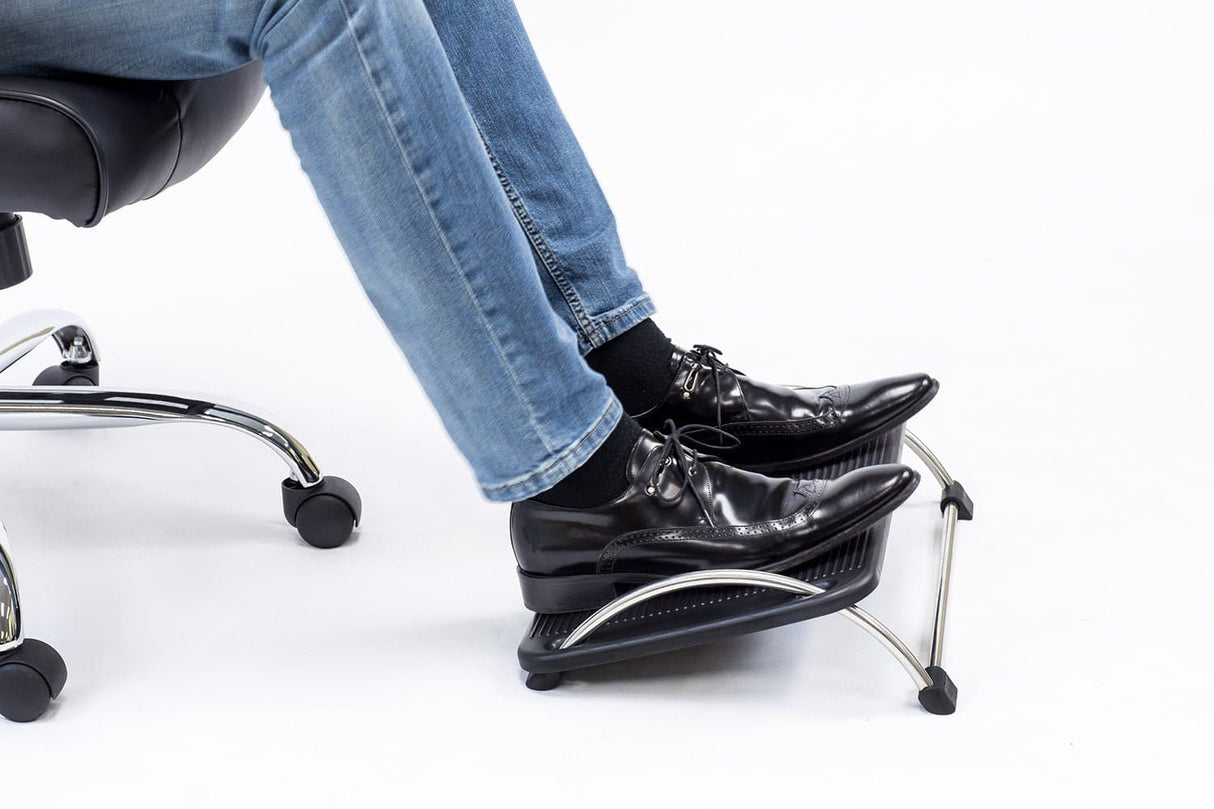 Under Desk Ergonomic Footrest - Black Footrests - Under Desk Ergonomic Footrest - Black - Mount-It! - MI-7803