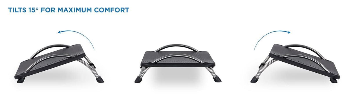 Under Desk Ergonomic Footrest - Black Footrests - Under Desk Ergonomic Footrest - Black - Mount-It! - MI-7803