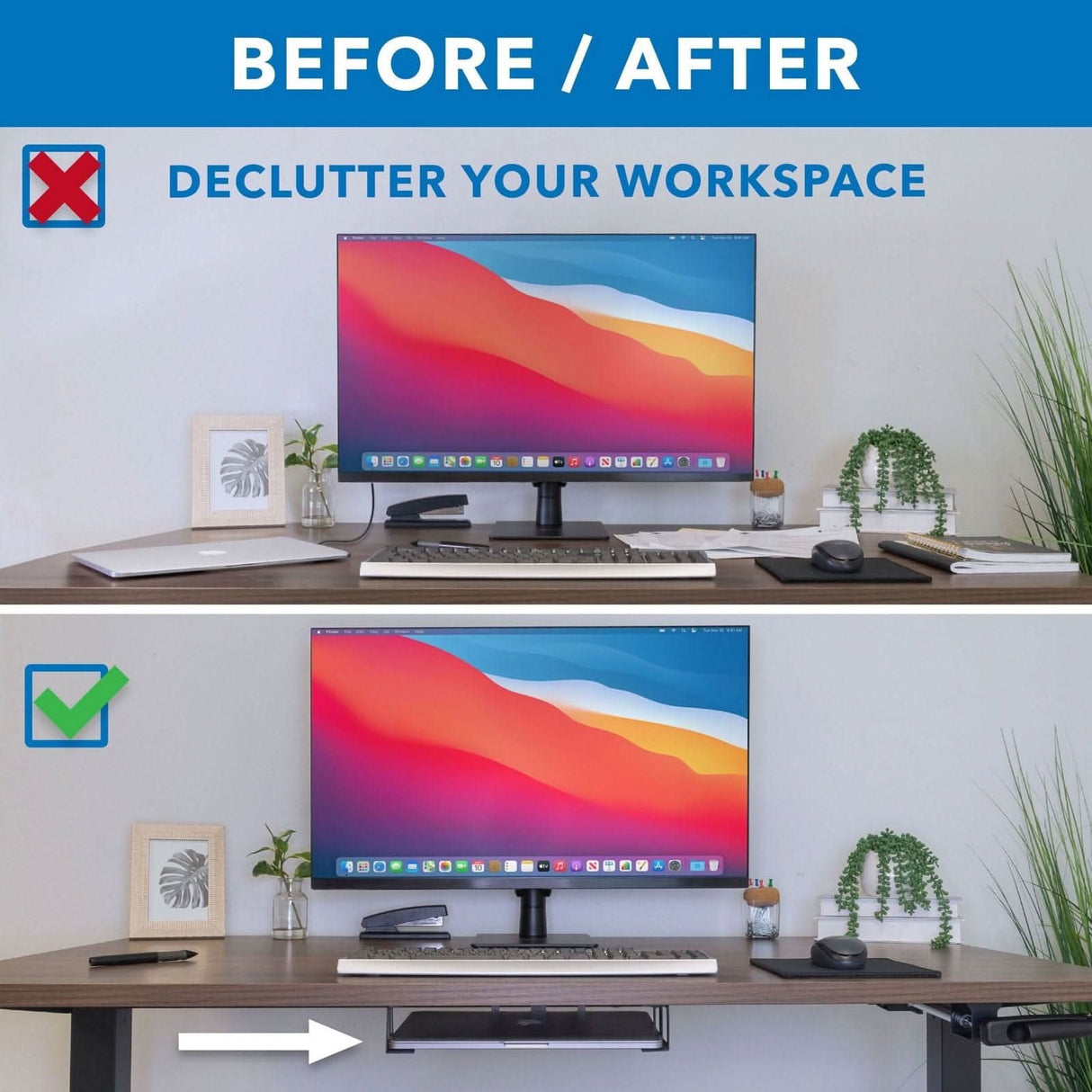 Under Desk Laptop Holder Laptop Mount - Under Desk Laptop Holder - Mount-It! - MI-7158