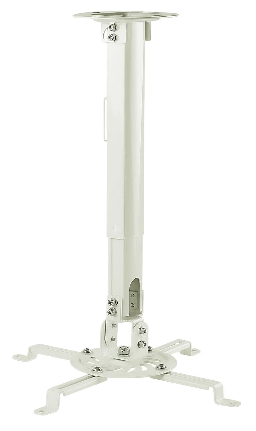 Universal Projector Ceiling Mount - 15" to 22.8" Height Adjustment Projector Mount - Universal Projector Ceiling Mount - White - Mount-It! - MI-606B