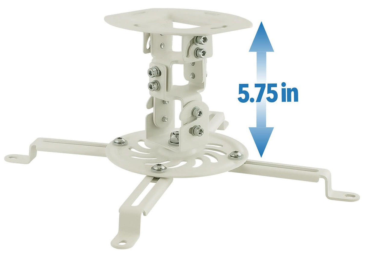 Universal Projector Ceiling Mount - White Projector Mount - Universal Projector Ceiling Mount - White - Mount-It! - MI-606S