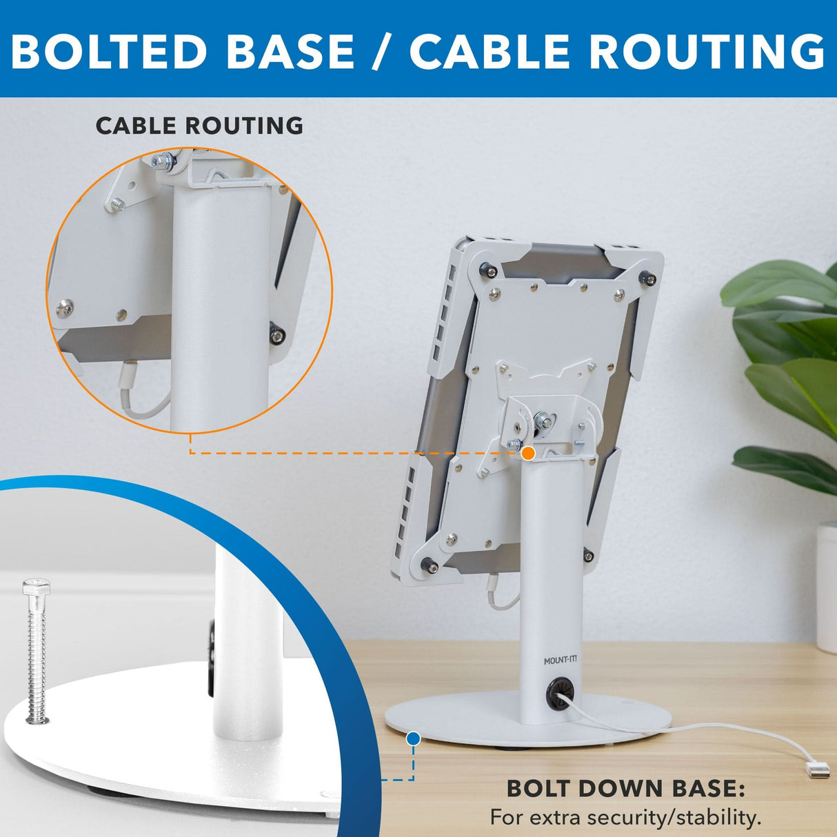 Universal Tablet Countertop Stand with Tilt Tablet Stand - Universal Tablet Countertop Stand with Tilt - Mount-It! -