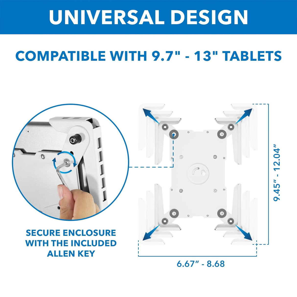 Universal Tablet Floor Kiosk Tablet Stand - Universal Tablet Floor Kiosk - Mount-It! -