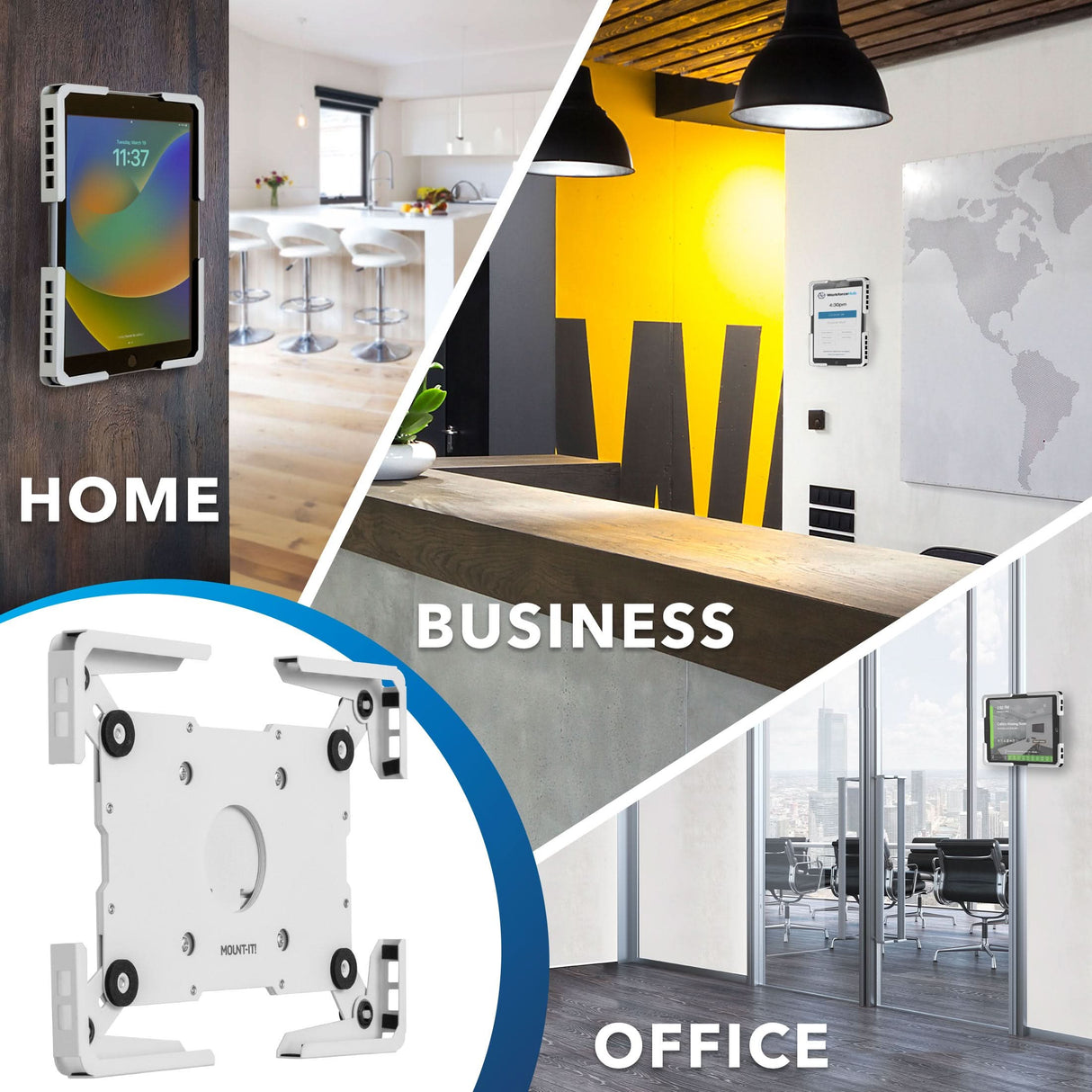 Universal Tablet Wall Mount Tablet Mount - Universal Tablet Wall Mount - Mount-It! -