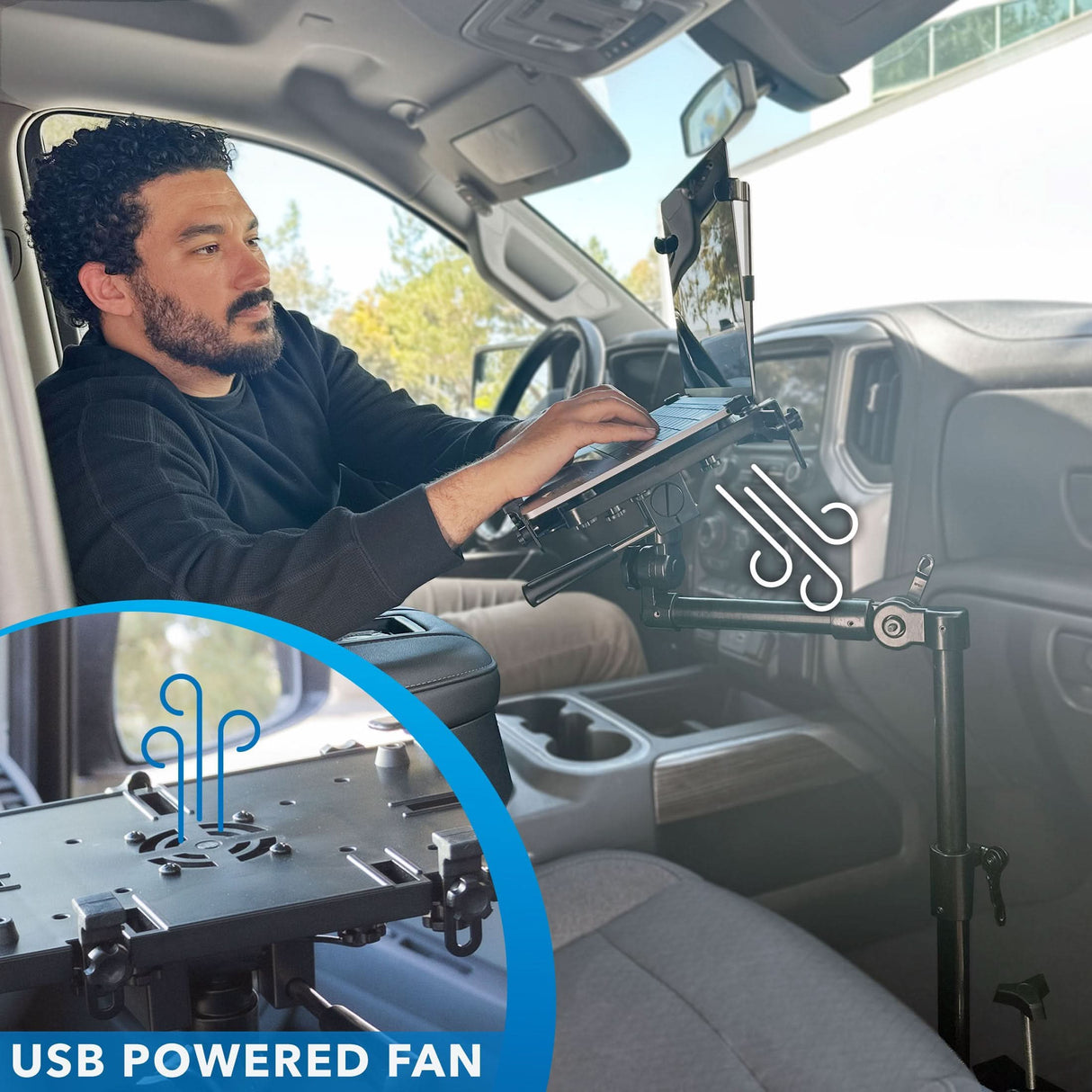 Vehicle Laptop Mount with Universal Base Laptop Mount - Vehicle Laptop Mount with Universal Base - Mount-It! - MI-528