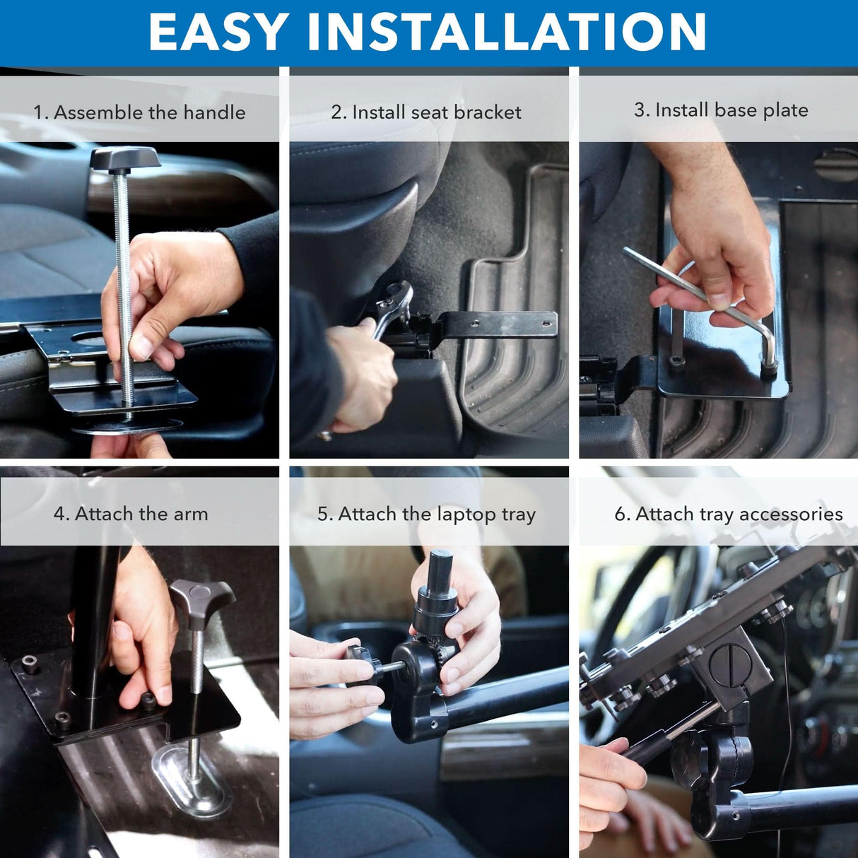 Vehicle Laptop Mount with Universal Base Laptop Mount - Vehicle Laptop Mount with Universal Base - Mount-It! - MI-528