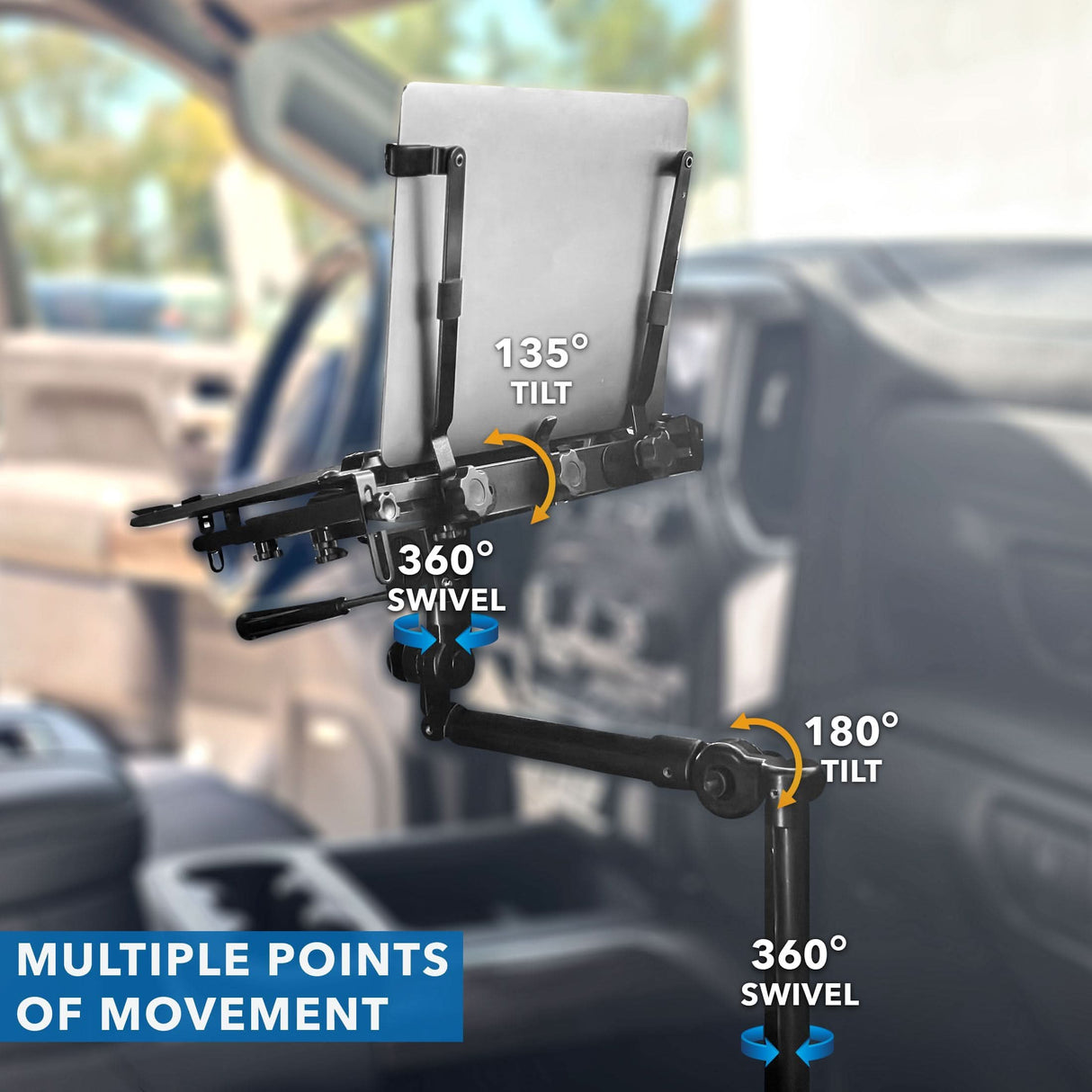 Vehicle Laptop Mount with Universal Base Laptop Mount - Vehicle Laptop Mount with Universal Base - Mount-It! - MI-528