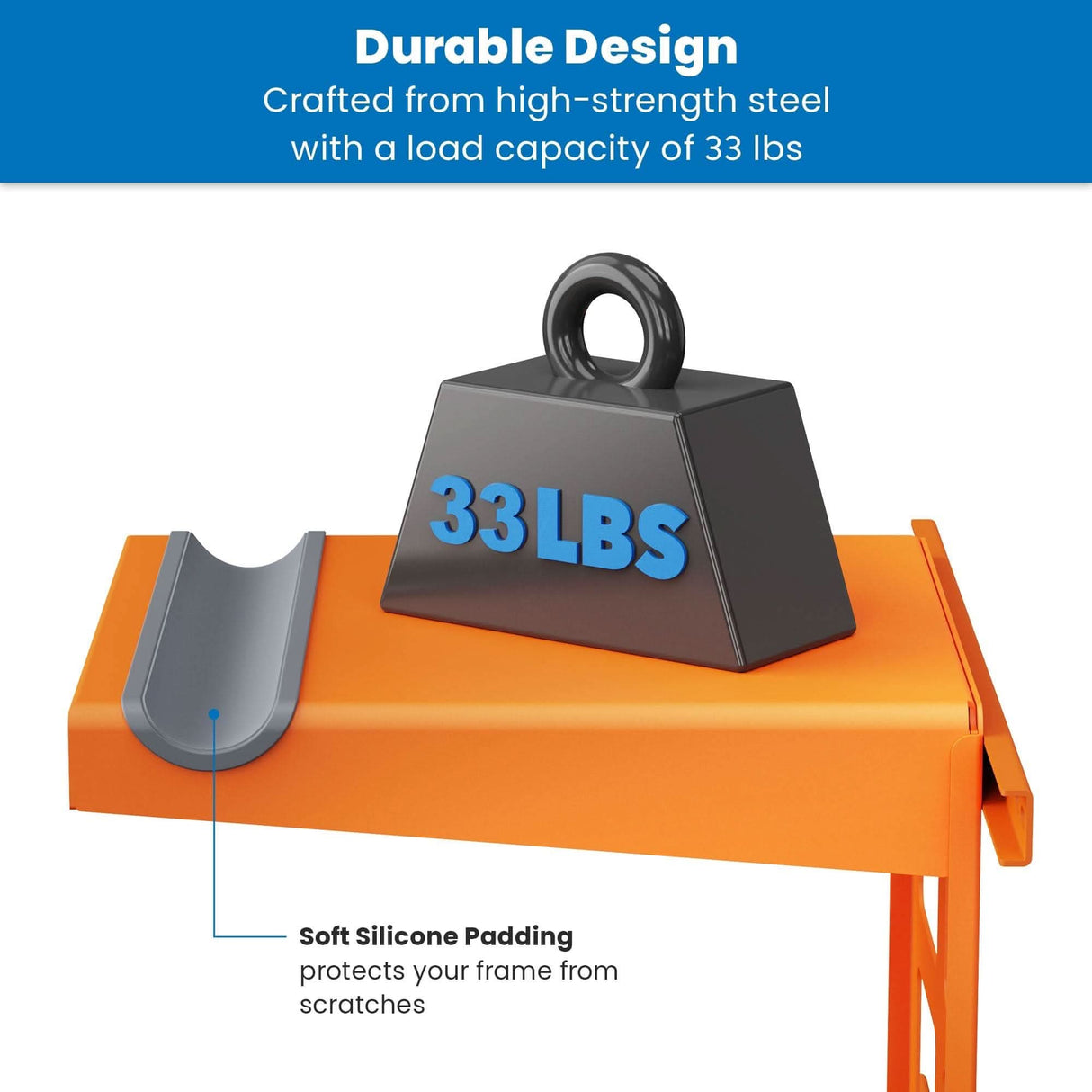 Bike Wall Mount with Shelf and Hooks Bicycle Mount - WheelsUp Series Bike Wall Mount with Shelf and Hooks - Mount-It! -