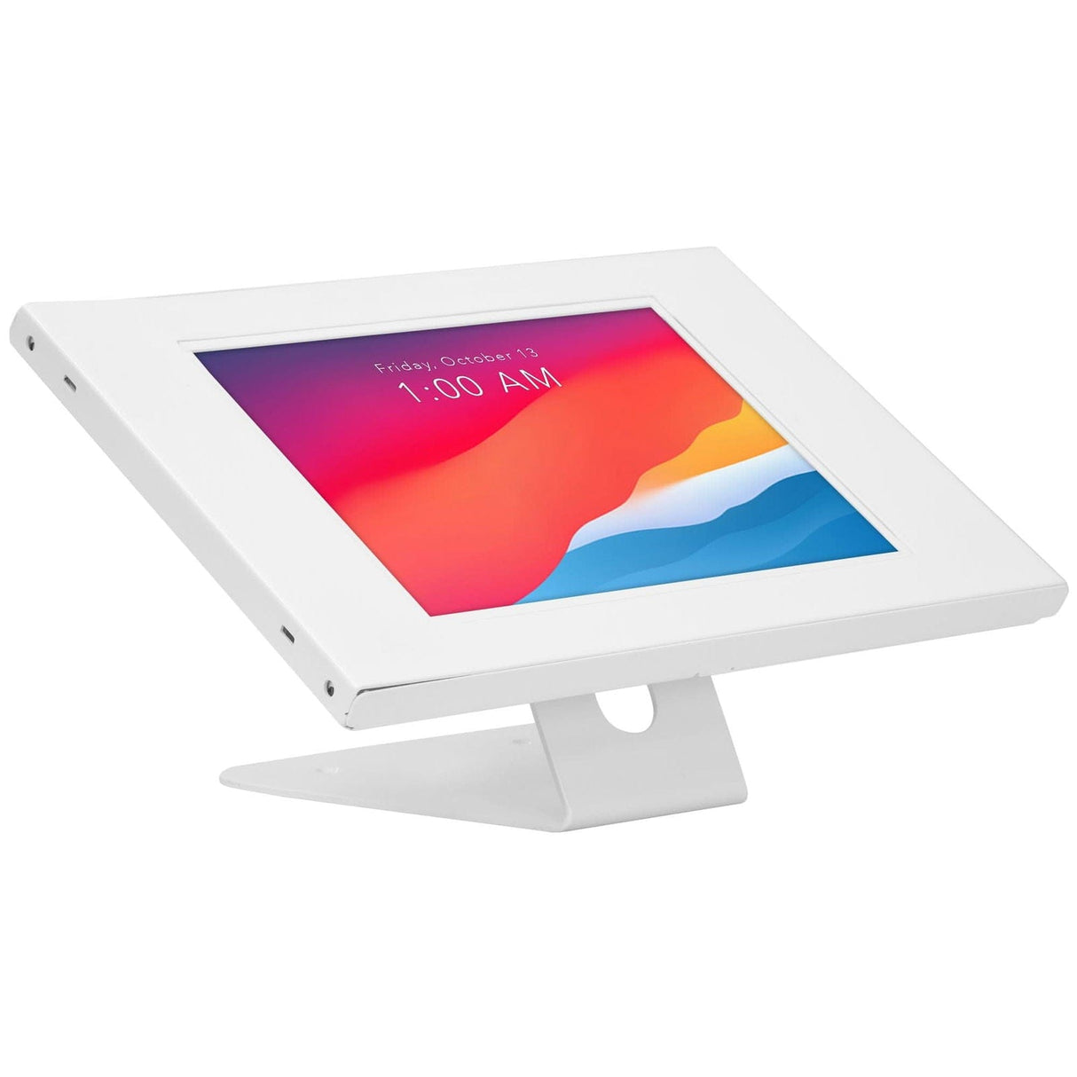Anti-Theft Tablet Countertop Stand / Wall Mount White Tablet Stand - Anti-Theft Tablet Countertop Stand / Wall Mount - Mount-It! - MI-3775W_G10
