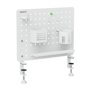 White Desk Accessories - Clamp-on Pegboard Organizer - Mount-It! - MI-7302WHT White Desk Accessories - Clamp-on Pegboard Organizer - Mount-It! - MI-7302WHT
