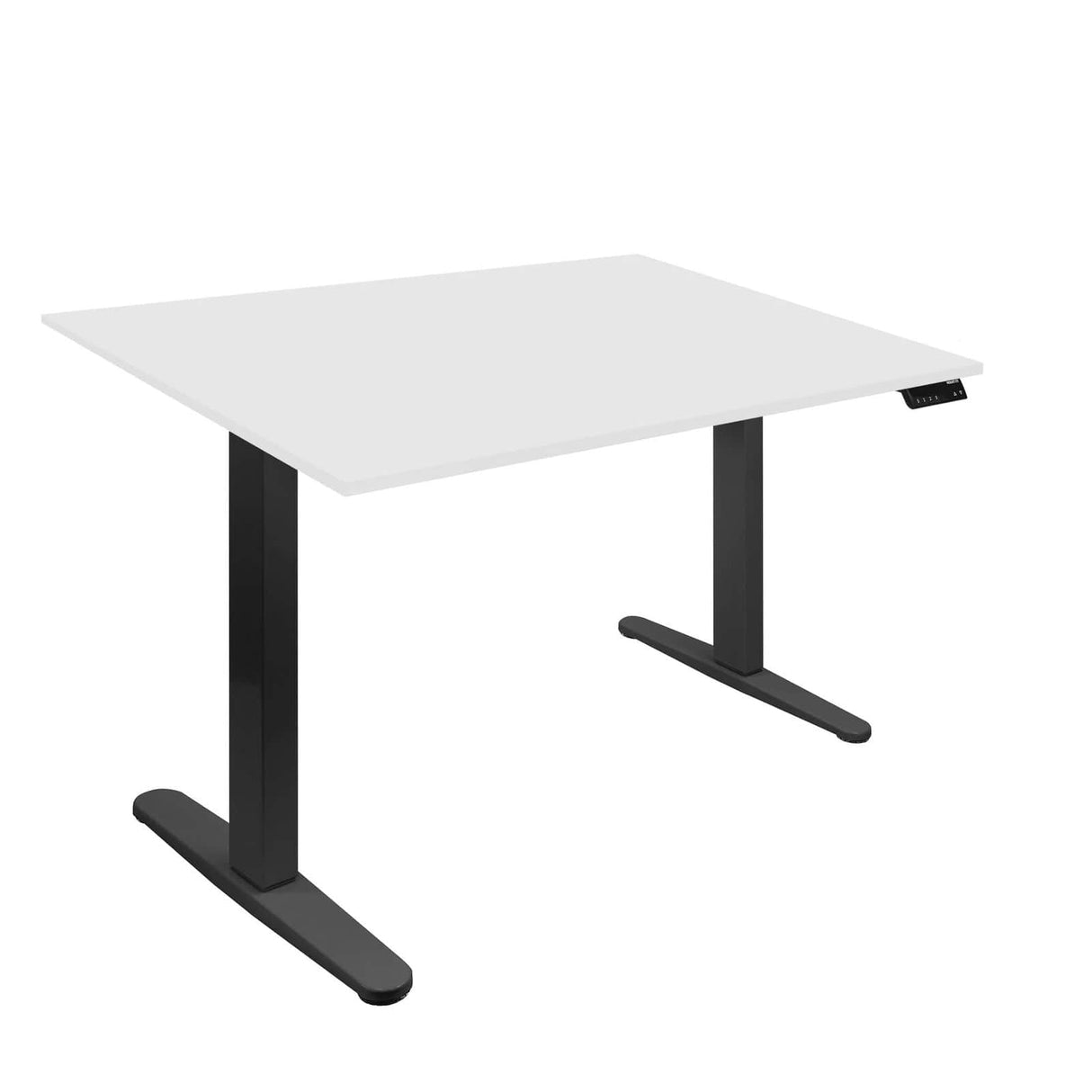 Dual Motor Electric Standing Desk with 48" Tabletop White Standing Desk - Dual Motor Electric Standing Desk with 48" Tabletop - Black Base - Mount-It! - MI-18120