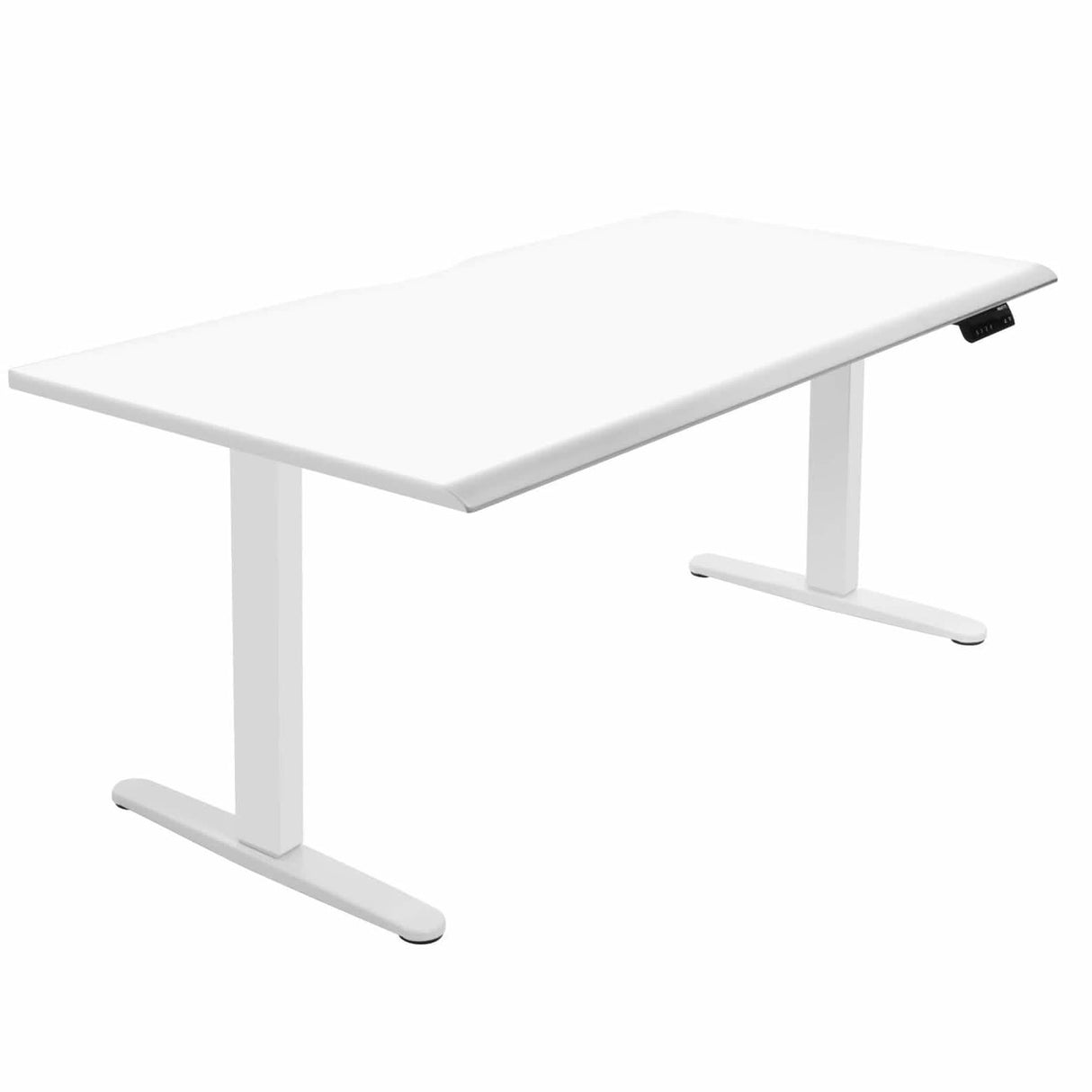 Dual Motor Electric Standing Desk with 60" Tabletop - White Base White Standing Desk - Dual Motor Electric Standing Desk with 60" Tabletop - White Base - Mount-It! - MI-18123