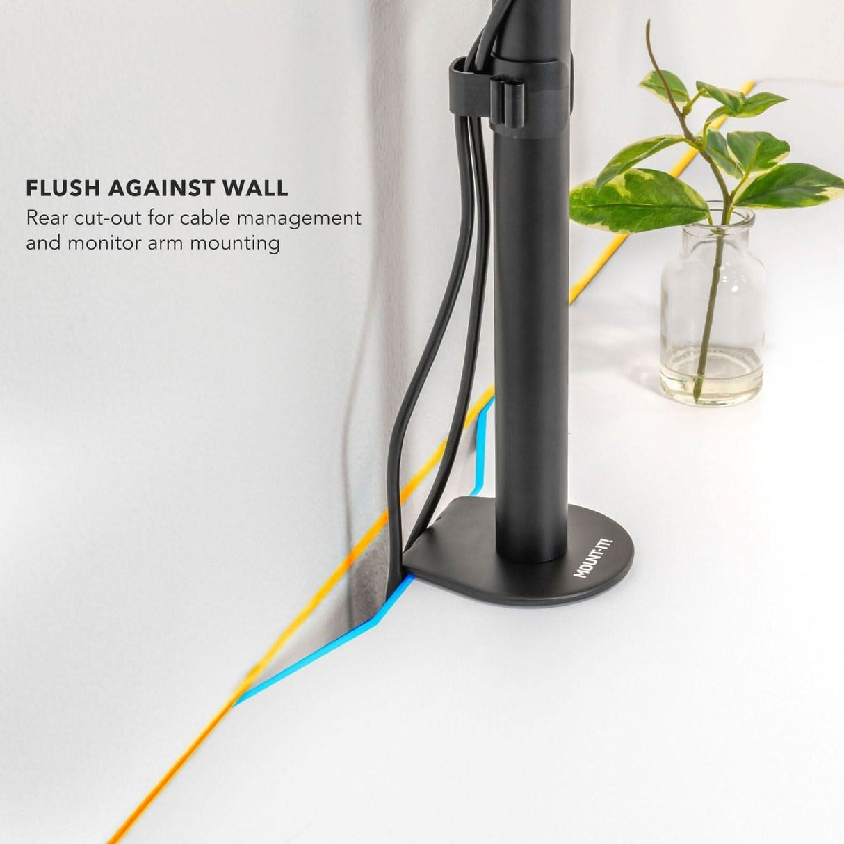 Dual Motor Electric Standing Desk with 60" Tabletop - White Base White Standing Desk - Dual Motor Electric Standing Desk with 60" Tabletop - White Base - Mount-It! - MI-18123