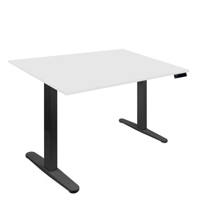 White Standing Desk - Electric Standing Desk with 48" Tabletop - Black Base - Mount-It! - MI-18118 White Standing Desk - Electric Standing Desk with 48" Tabletop - Black Base - Mount-It! - MI-18118