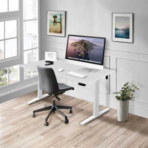 White Standing Desk - Electric Standing Desk with 48" Tabletop - White Base - Mount-It! - MI-18117 White Standing Desk - Electric Standing Desk with 48" Tabletop - White Base - Mount-It! - MI-18117