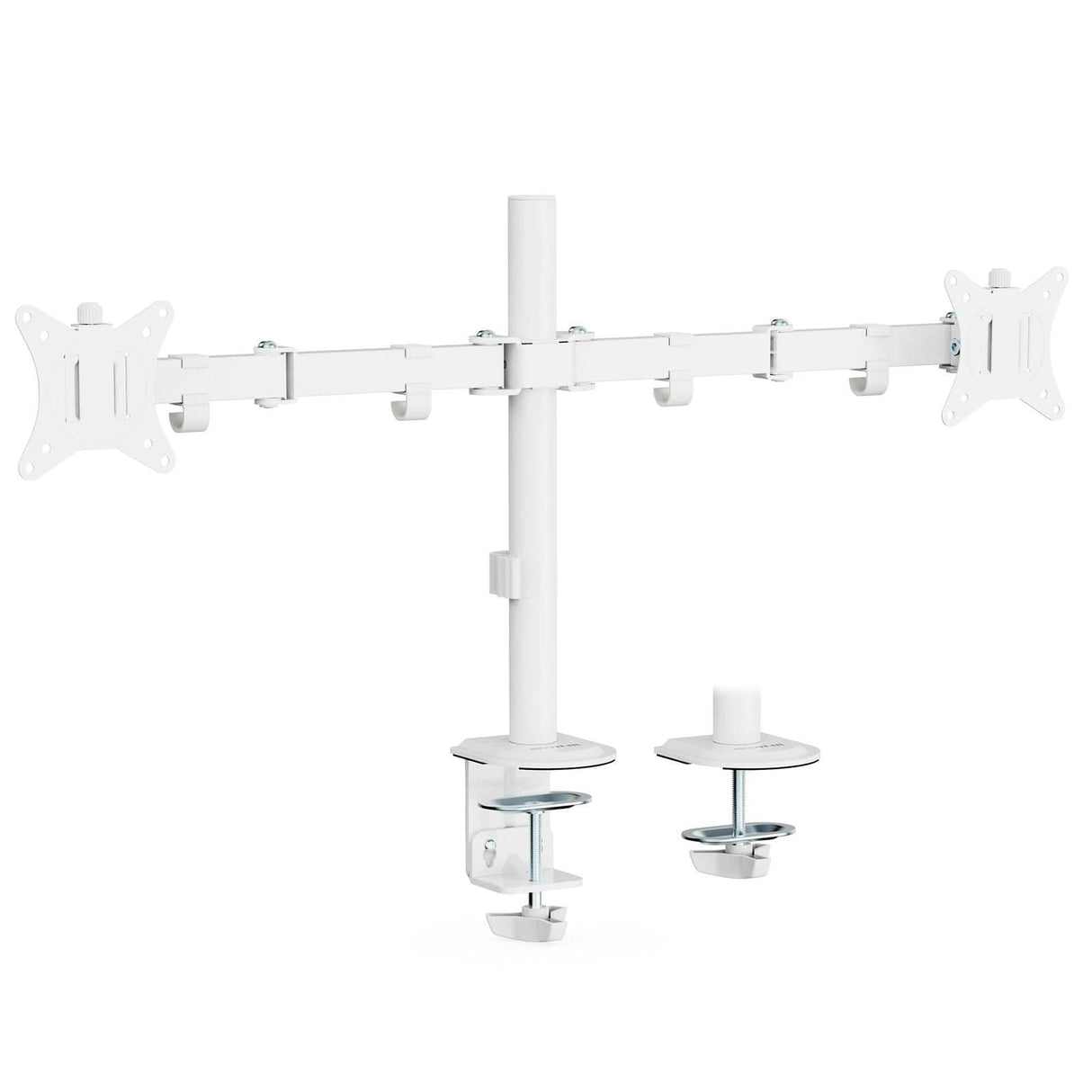 Full Motion Dual Monitor Desk Mount White Monitor Mount - Full Motion Dual Monitor Desk Mount - Mount-It! - MI-4752WHT