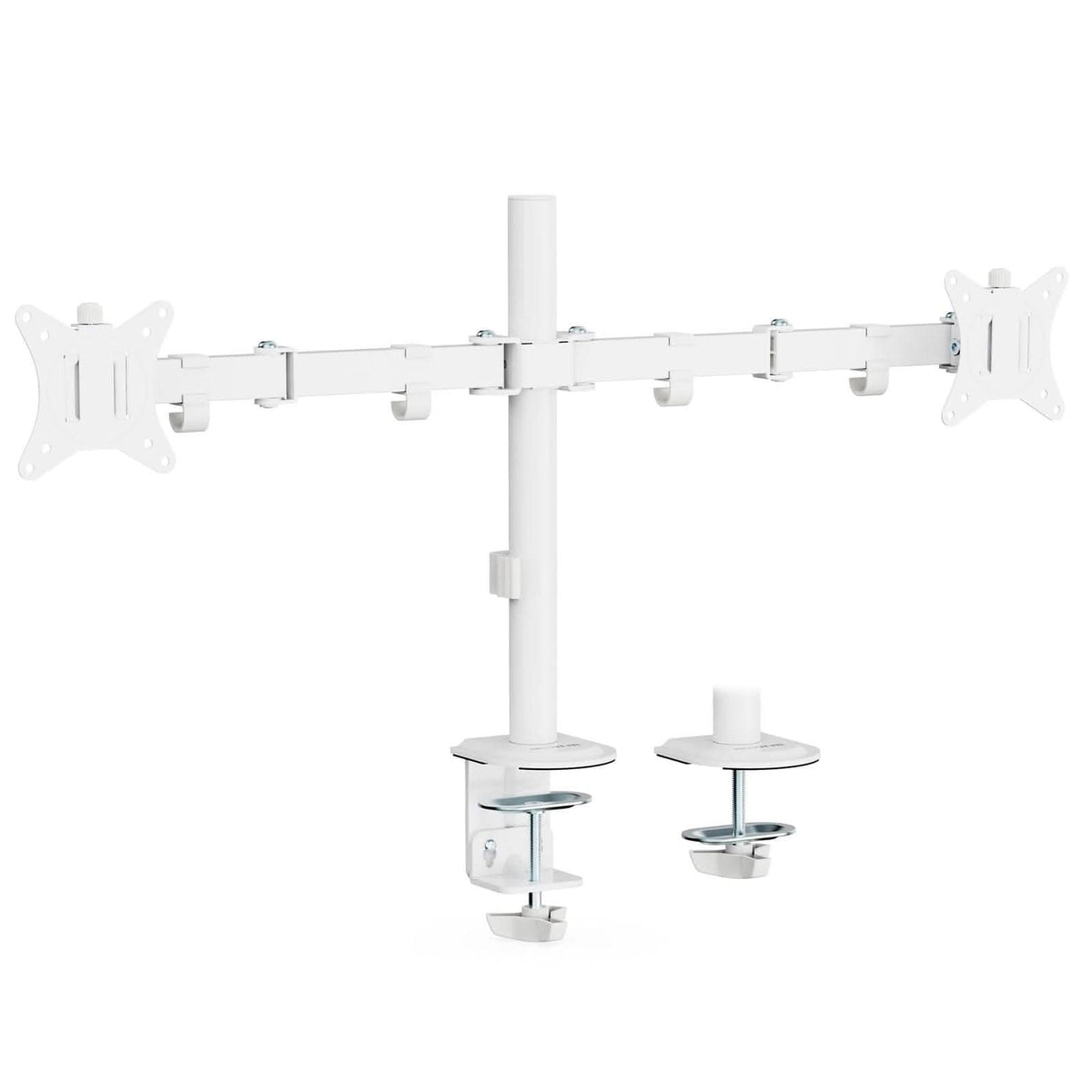 Full Motion Dual Monitor Desk Mount White Monitor Mount - Full Motion Dual Monitor Desk Mount - Mount-It! - MI-4752WHT