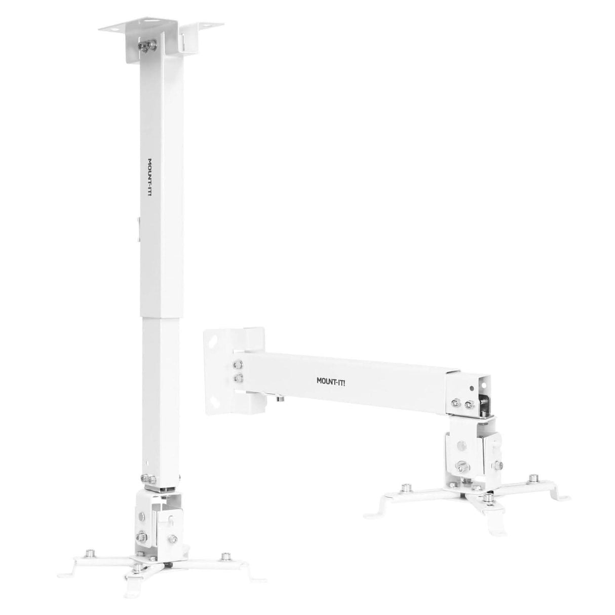 Full Motion Projector Wall & Ceiling Mount White Projector Mount - Full Motion Projector Wall & Ceiling Mount - Mount-It! - MI-604W