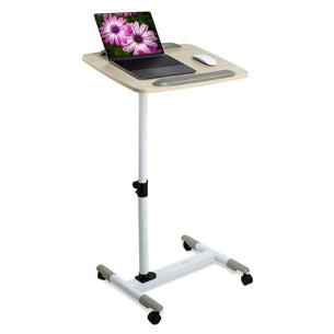 White Mobile Standing Desk - Height Adjustable Rolling Laptop Cart - Mount-It! - MI-7946 White Mobile Standing Desk - Height Adjustable Rolling Laptop Cart - Mount-It! - MI-7946
