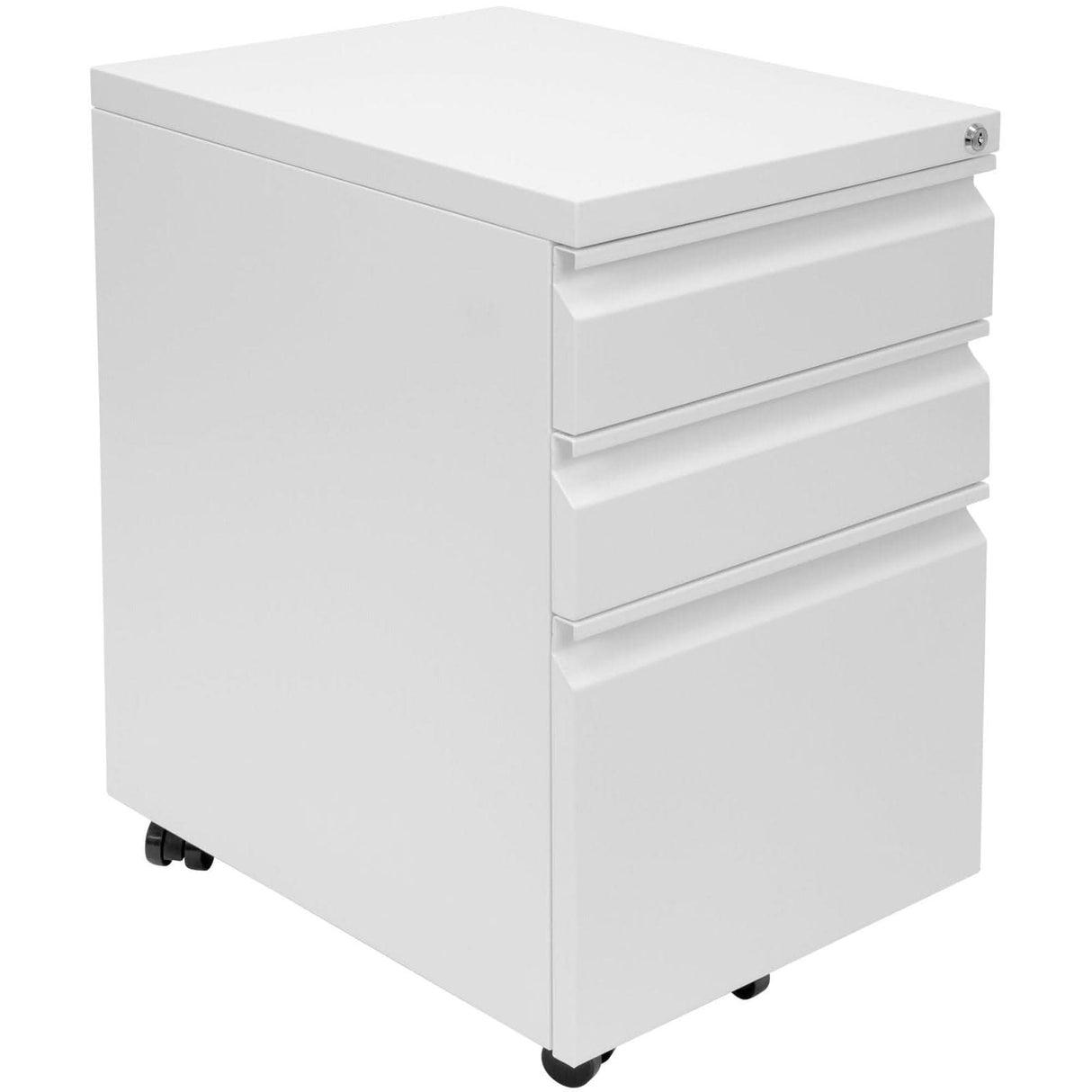 Mobile File Cabinet with 3 Drawers White File Cabinet - Mobile File Cabinet with 3 Drawers - Mount-It! - MI-941W