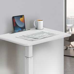 White Mobile Standing Desk - Sit-Stand Mobile Laptop Cart - Mount-It! - MI-7975 White Mobile Standing Desk - Sit-Stand Mobile Laptop Cart - Mount-It! - MI-7975