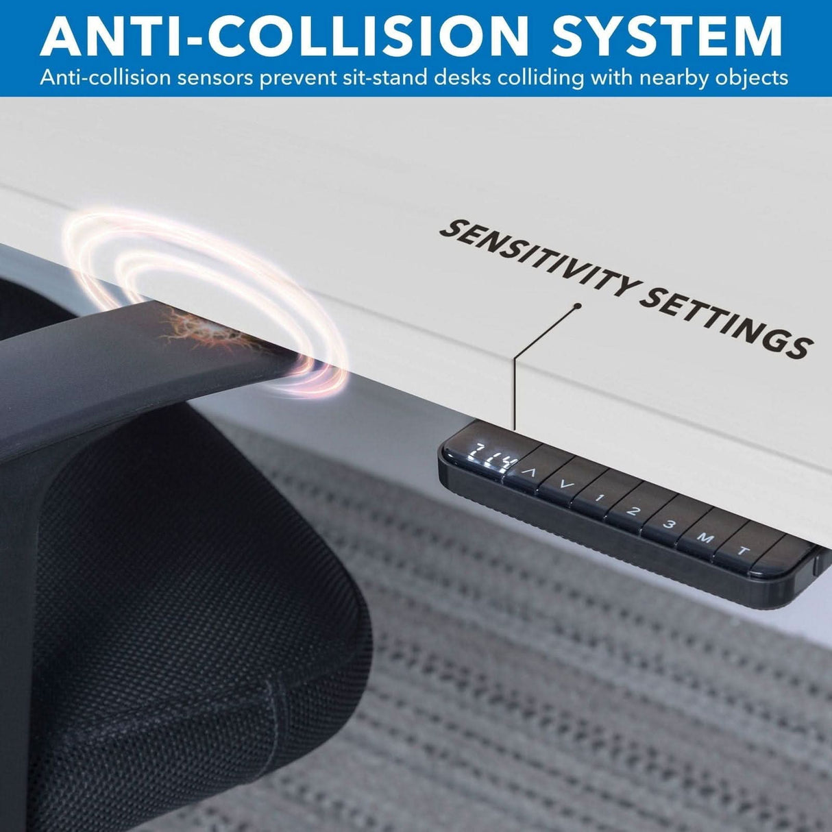 Ultimate Dual Motor Electric Standing Desk with 48" Tabletop White Standing Desk - Ultimate Dual Motor Electric Standing Desk with 48" Tabletop - White Base - Mount-It! - MI-18066