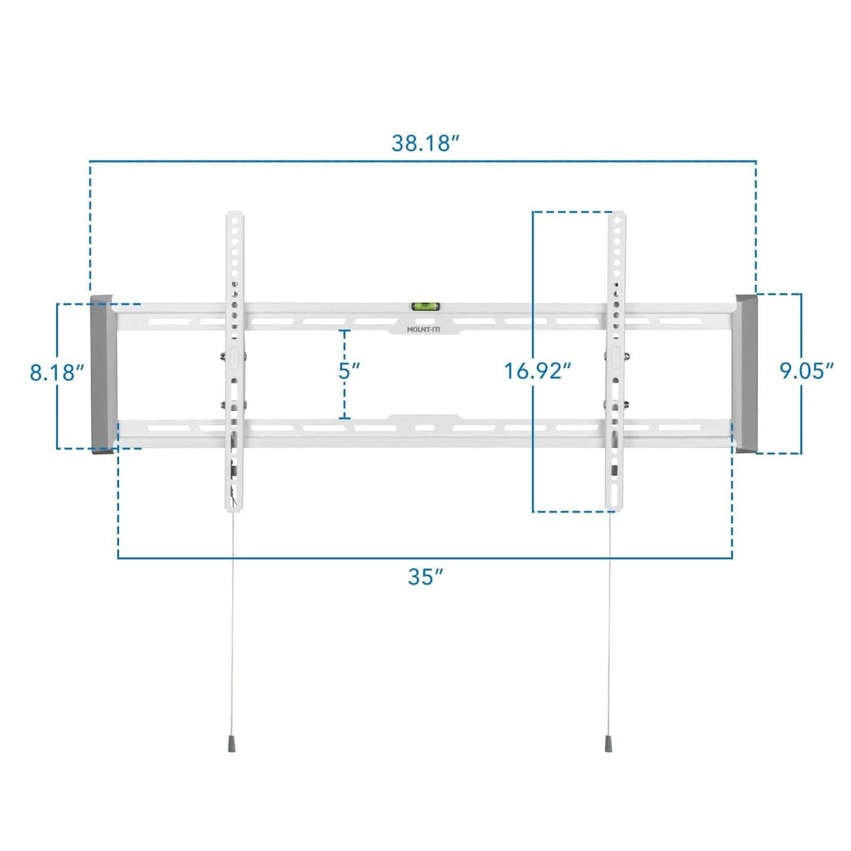 Ultra-Slim & Heavy-Duty TV Wall Mount White TV Mount - Ultra-Slim & Heavy-Duty TV Wall Mount - Mount-It! - MI-307