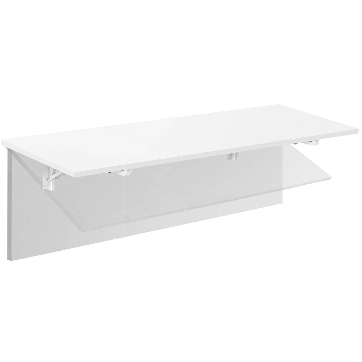Wall Mounted Drop Leaf Table / Workbench White Wall Mounted Desk - Wall Mounted Drop Leaf Table / Workbench - Mount-It! - MI-7993W