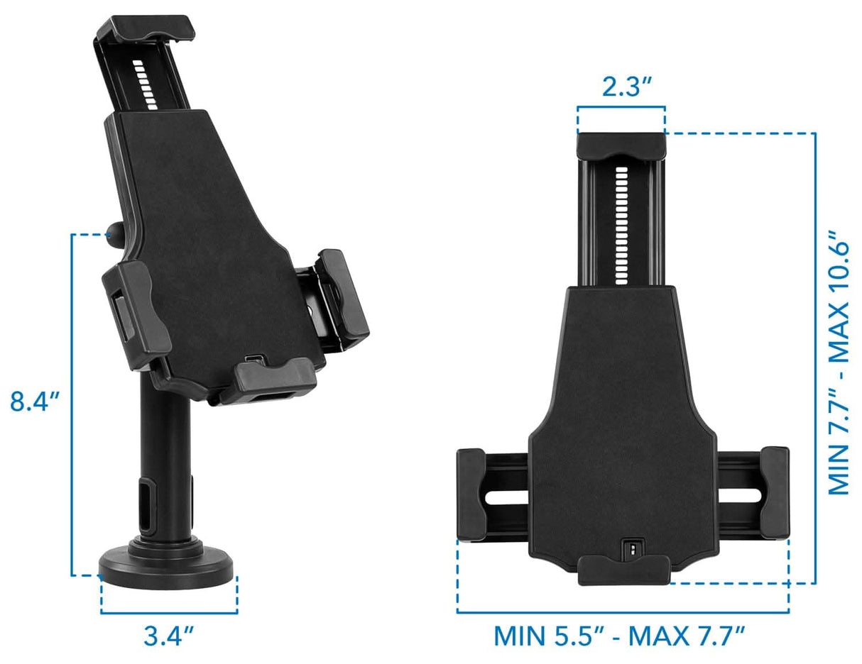 Universal Tablet Stand with Cable Lock Black Tablet Stand - Universal Tablet Stand with Cable Lock - Mount-It! - MI-3784