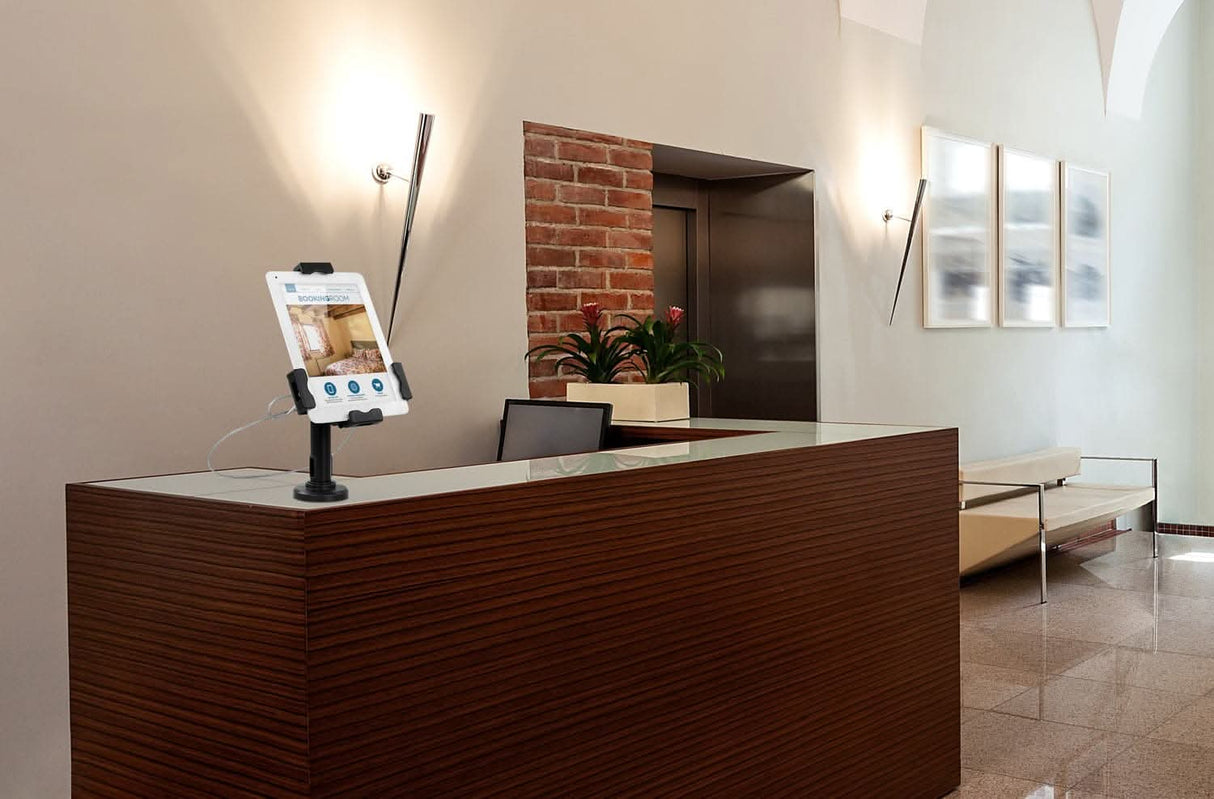 Universal Tablet Stand with Cable Lock Black Tablet Stand - Universal Tablet Stand with Cable Lock - Mount-It! - MI-3784