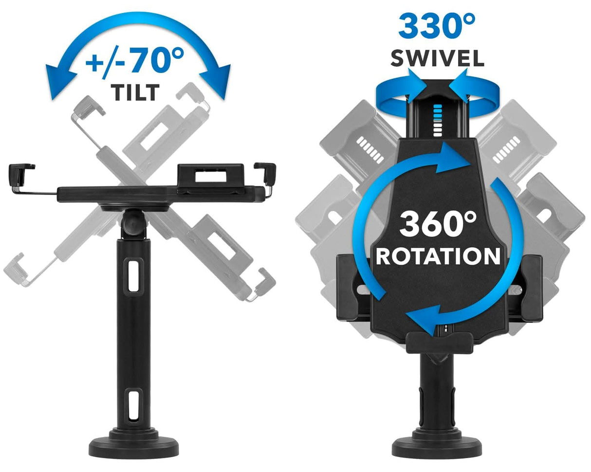 Universal Tablet Stand with Cable Lock Black Tablet Stand - Universal Tablet Stand with Cable Lock - Mount-It! - MI-3784