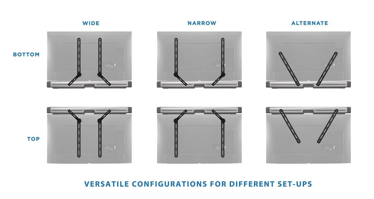 Universal Sound Bar TV Mounting Bracket Speaker Mount - Universal Sound Bar TV Mounting Bracket - Mount-It! - MI-SB41