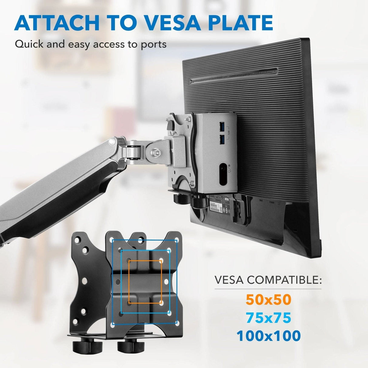 Universal Thin Client PC Mini Mount CPU Holder - Universal Thin Client PC Mini Mount - Mount-It! - MI-7157