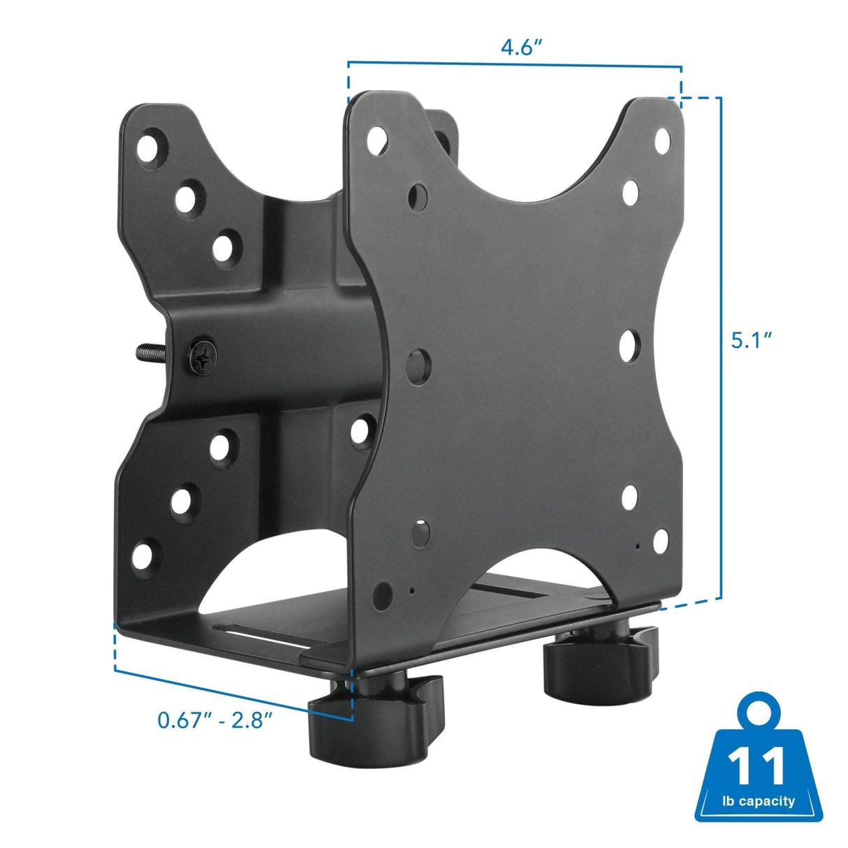 Universal Thin Client PC Mini Mount CPU Holder - Universal Thin Client PC Mini Mount - Mount-It! - MI-7157