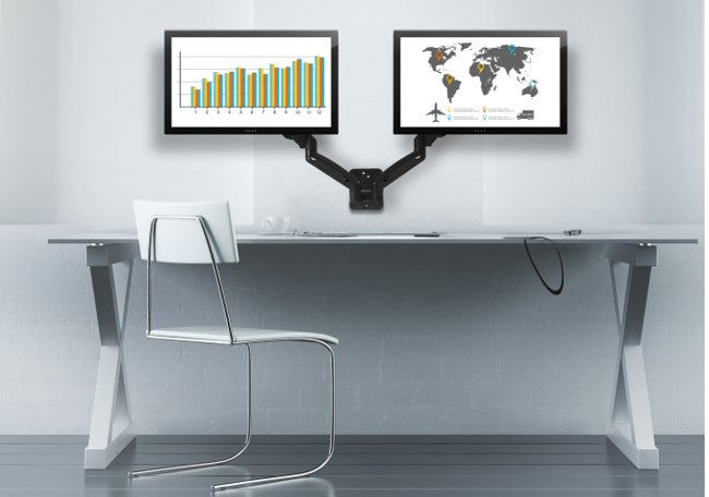 Monitor Wall Mounts Maximize Space Opportunity In Your Workstation - Mount-It!