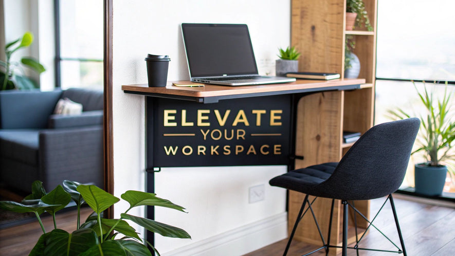 Wall Mounted Stand Up Desk for a Comfortable Workspace
