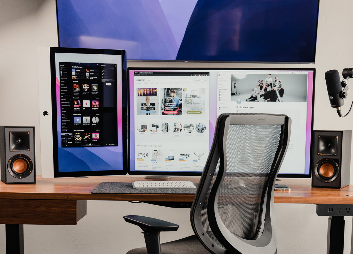 Dual Monitor Mounts & Arms | Desk Mount Solutions for 2 Screens – Mount-It!